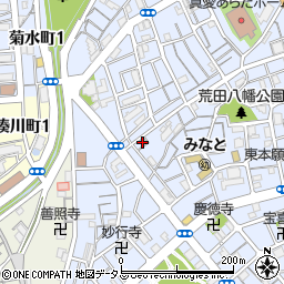 兵庫県神戸市兵庫区荒田町3丁目30-11周辺の地図