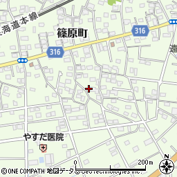静岡県浜松市中央区篠原町12103周辺の地図