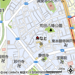 兵庫県神戸市兵庫区荒田町3丁目22-4周辺の地図