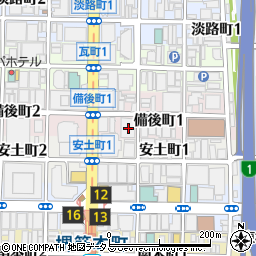 大阪府大阪市中央区備後町1丁目7-10周辺の地図