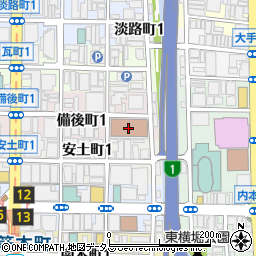 大阪東郵便局　荷物集荷周辺の地図