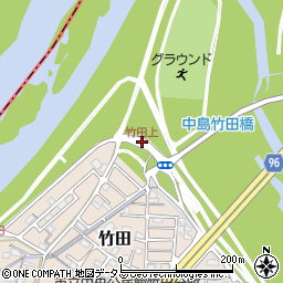 竹田上周辺の地図