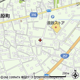 静岡県浜松市中央区篠原町21461周辺の地図