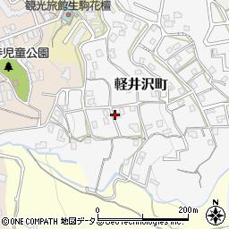奈良県生駒市軽井沢町周辺の地図