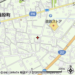 静岡県浜松市中央区篠原町21460周辺の地図