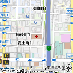 大阪府大阪市中央区備後町1丁目3周辺の地図