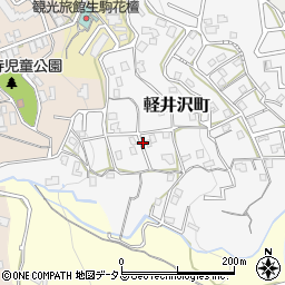 奈良県生駒市軽井沢町周辺の地図