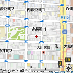 大阪府大阪市中央区北新町周辺の地図