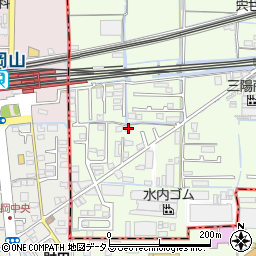 岡山県岡山市東区宍甘166周辺の地図