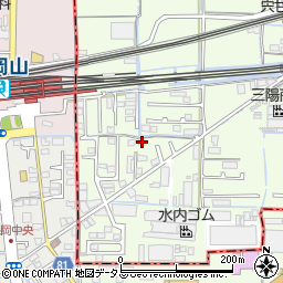 岡山県岡山市東区宍甘166周辺の地図