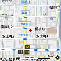 大阪府大阪市中央区備後町1丁目7周辺の地図