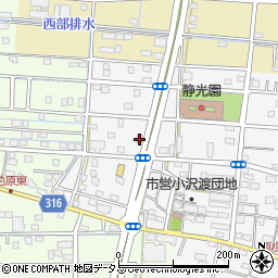 静岡県浜松市中央区小沢渡町1328周辺の地図