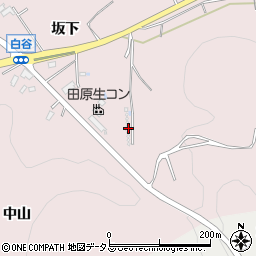愛知県田原市白谷町坂下32-1周辺の地図