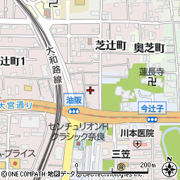 奈良県奈良市芝辻町25周辺の地図