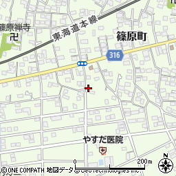 静岡県浜松市中央区篠原町20925周辺の地図