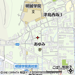 岡山県岡山市北区津島西坂周辺の地図