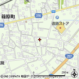 静岡県浜松市中央区篠原町21475周辺の地図