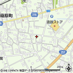 静岡県浜松市中央区篠原町21474周辺の地図