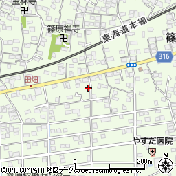 静岡県浜松市中央区篠原町20587周辺の地図