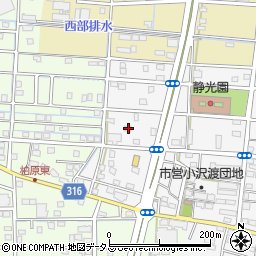 静岡県浜松市中央区小沢渡町1333周辺の地図