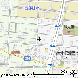 静岡県浜松市中央区小沢渡町1334周辺の地図