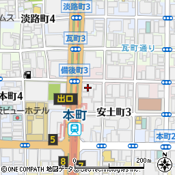 福岡銀行大阪支店周辺の地図