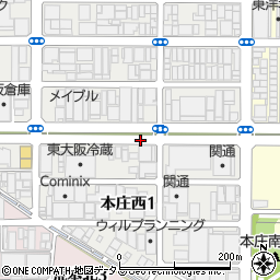 大阪府東大阪市本庄西周辺の地図