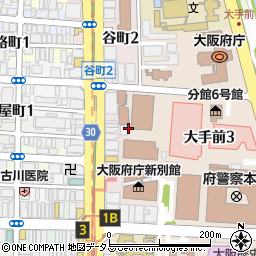 大阪府庁　大阪府教育庁教職員室教職員人事課周辺の地図