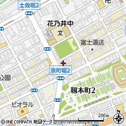 プレジール京町堀周辺の地図