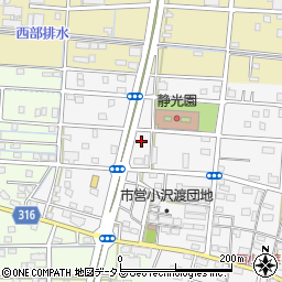 静岡県浜松市中央区小沢渡町1322周辺の地図