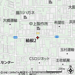 大阪府東大阪市楠根周辺の地図