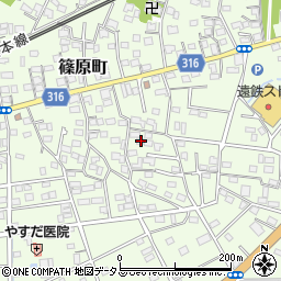 静岡県浜松市中央区篠原町12076周辺の地図