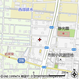 静岡県浜松市中央区小沢渡町1331周辺の地図