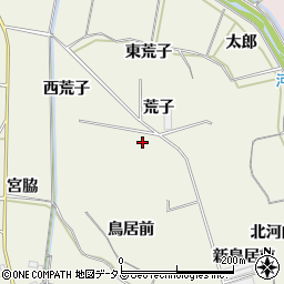 愛知県豊橋市杉山町荒子周辺の地図