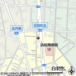 静岡県浜松市中央区白羽町14周辺の地図