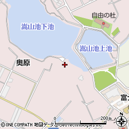 愛知県豊橋市老津町嵩山周辺の地図