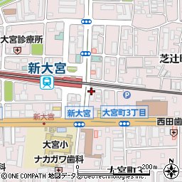 松屋 新大宮店周辺の地図