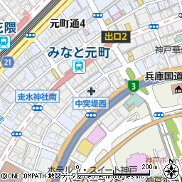 兵庫県神戸市中央区海岸通4丁目周辺の地図