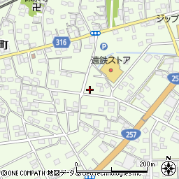 静岡県浜松市中央区篠原町21497周辺の地図