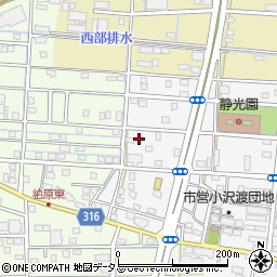 静岡県浜松市中央区小沢渡町1336周辺の地図