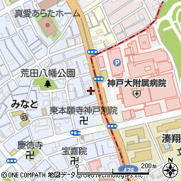 日本調剤　神大前薬局周辺の地図
