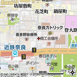 奈良県奈良市東向北町周辺の地図