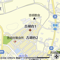 愛知県田原市吉胡台1丁目52周辺の地図