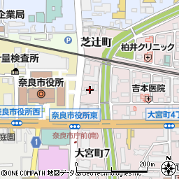 鍵交換の生活救急車　奈良市・受付センター周辺の地図