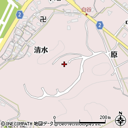 愛知県田原市白谷町周辺の地図