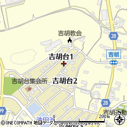 愛知県田原市吉胡台1丁目67周辺の地図