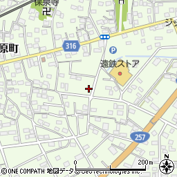 静岡県浜松市中央区篠原町21483周辺の地図