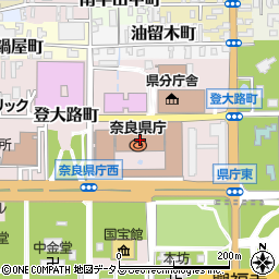 奈良県周辺の地図