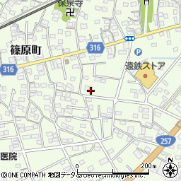静岡県浜松市中央区篠原町21478周辺の地図