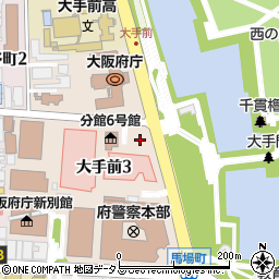 大阪府庁駐車場（大阪城前）周辺の地図